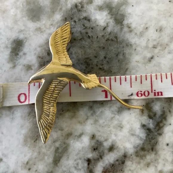 PRICE DROP 14k Gold Vintage Seabird handcrafted charm/pendant - Picture 4 of 6